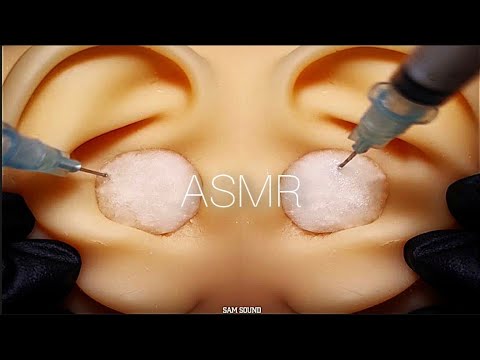 Видео: ASMR Чистка ушей при покалывании с использованием различных материалов, таких как ушная сера❤️