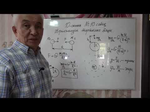 Видео: Физика   10 сынып  №4сабақ  Бүкіләлемдік тартылыс заңы