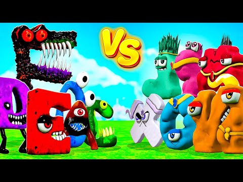 Видео: КОШМАРНЫЕ БУКВЫ ПРОТИВ СУПЕР БУКВ АЛФАВИТ ЛОР В ГАРРИС МОД! ALPHABET LORE В Garry`s Mod!
