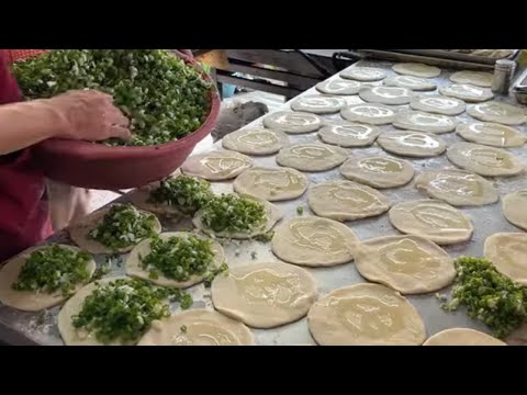 Видео: Удивительно ! Коллекция видео с перегруженной едой зеленого лука - тайваньская уличная еда