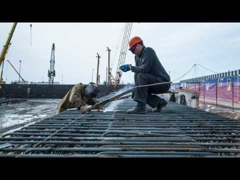 Видео: Строительство "Лахта Центра". Стена в грунте