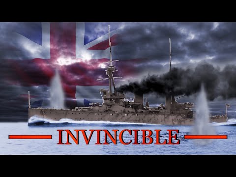 Видео: HMS Invincible - первый линейный крейсер Британской Империи.