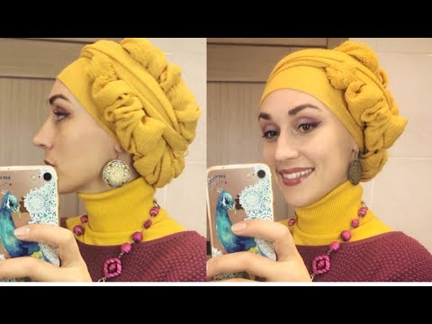 Видео: Новый стиль тюрбана - просто, быстро и эффектно. Easy and beautiful turban. اسكارف ستاي