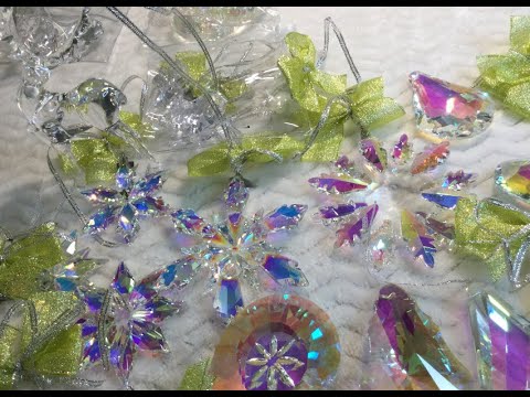 Видео: 325. Новогодние игрушки. Коллекция. Кристаллы АВ, стекло и пластик. Часть 1
