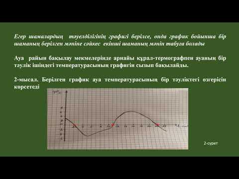 Видео: шамалар арасындағы тәуелділіктің графикпен берілуі