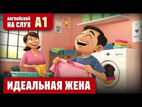 Видео: Идеальная жена. Веселый рассказ (уровень А1). Английский на слух.