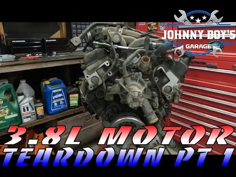 Видео: Разборка двигателя Ford 3 8L Mustang 1999 года, часть 1