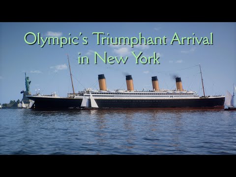 Видео: Триумфальное прибытие «Олимпика» — 21 июня 1911 года