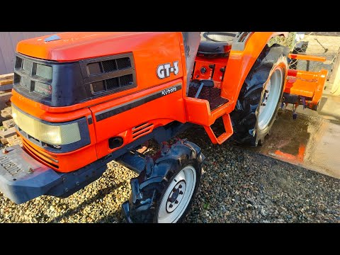 Видео: Kubota GT3  с ПСМ японский минитрактор