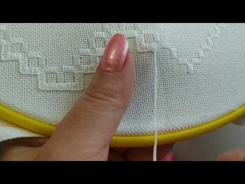 Видео: Вишивка краю, рахункова гладь, хардангер./Hardanger embroidery/