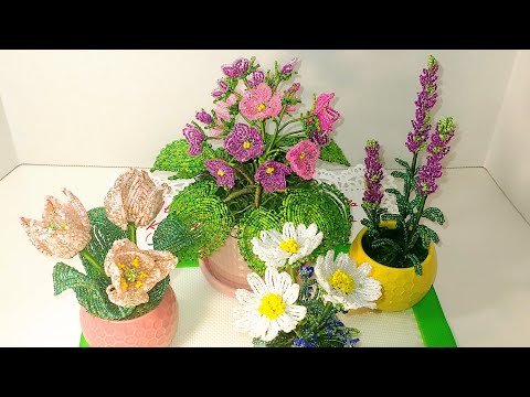 Видео: Цветы из бисера от Виктории Koshka2015 с доставкой на дом😉❤