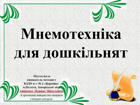 Видео: "Мнемотехніка для дошкільнят"