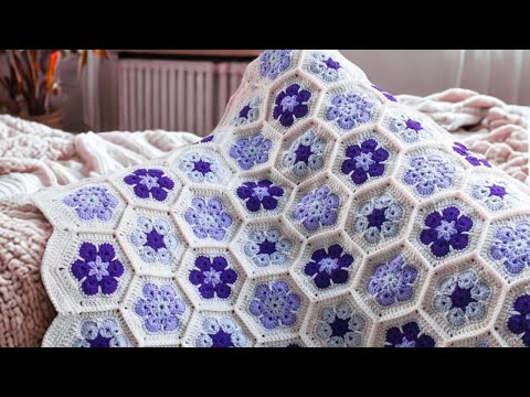 Видео: Как связать красивый шестигранник крючком легко и быстро