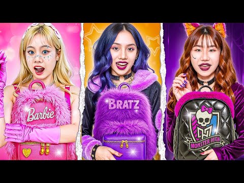 Видео: Барби Vs Братц Vs Ученицы Монстр Хай В Школе!