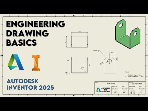 Видео: Инженерные 2D-чертежи | Autodesk Inventor 2025 | Основы для начинающих | Пошаговое руководство