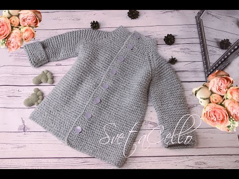 Видео: 🚼 Baby PEACOAT||Пальто спицами на ребенка 🚼 2-3 года