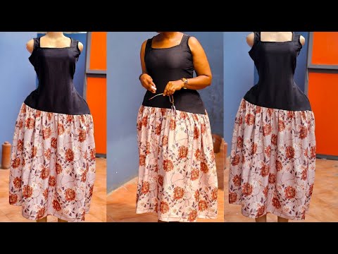 Видео: Как раскроить и сшить платье без рукавов с асимметричными сборками || Подходит для начинающих