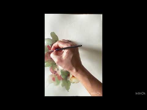 Видео: Анютины глазки, акварель, Ласаева Марина