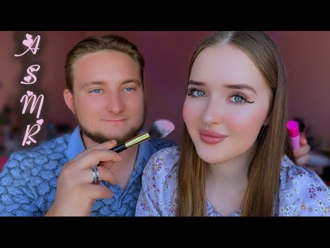 Видео: ASMR👩‍❤️‍👨МАКИЯЖ от моего МУЖА😀🩷