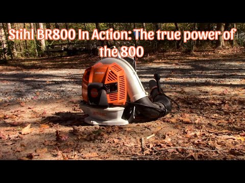 Видео: Stihl BR800 в действии: настоящая мощь 800-го.
