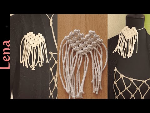 Видео: 𝗠𝗮𝗰𝗿𝗮𝗺𝗲 with 𝗟𝗲𝗻𝗮🤍 Makramee Herz Brosche🤍Macrame heart brooch🤍макраме брошь сердце broche de coração