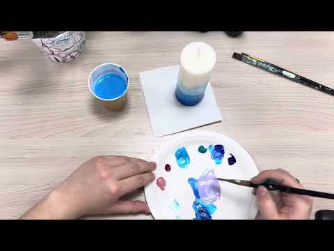 Видео: Роспись свечи от арт-студии Можжевельник 