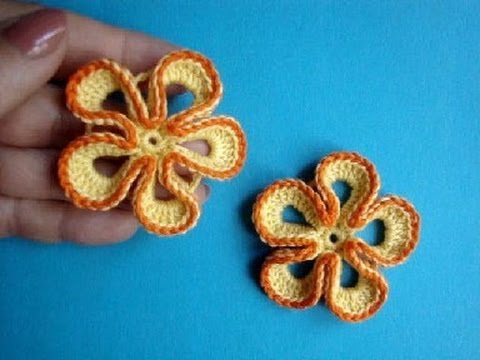 Видео: Вязаный крючком цветок  Урок 29 Сrochet flower pattern