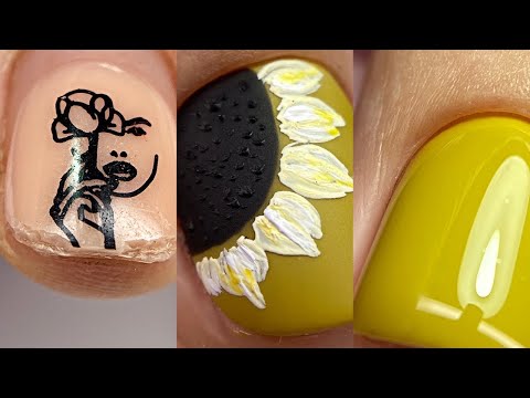 Видео: Наши обрубки 😋Объемный осенний дизайн / Шикарное преображение ногтей / Маникюр