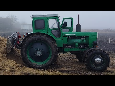 Видео: снегоуборочная лопата на Т-40АМ из металлолома.