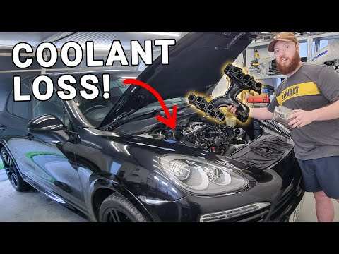 Видео: Утечка охлаждающей жидкости 3.0 TDI Valley [VAG 3L ​​V6 Diesel Gen2] 2013 Porsche Cayenne 958, Au...