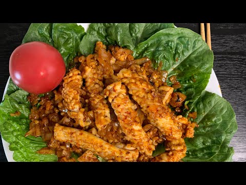 Видео: Приготовление кальмара по-корейски🦑‼️