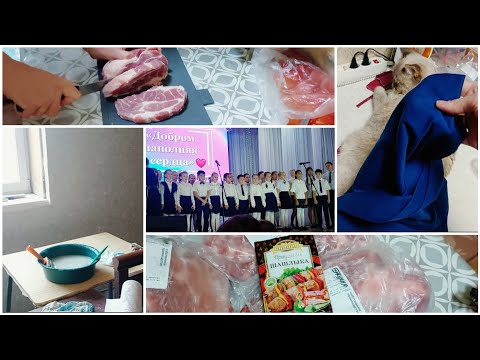 Видео: АНГЕЛИНА В ХОРЕ НА КОНЦЕРТЕ 🔥 ПОЛУЧИЛА С ВБ ТКАНЬ // КЛЕИМ ОБОИ // ПОКУПКИ В САД // МАРИНУЮ МЯСО