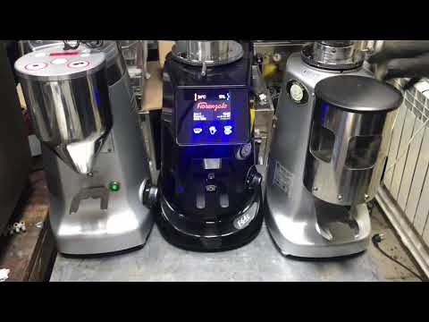 Видео: Обзор кофемолок Mazzer Kony, Fiorenzatto F64E, Mazzer Super Jolli.