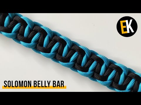 Видео: Браслет из паракорда Solomon Belly Bar | Pulsera paracord
