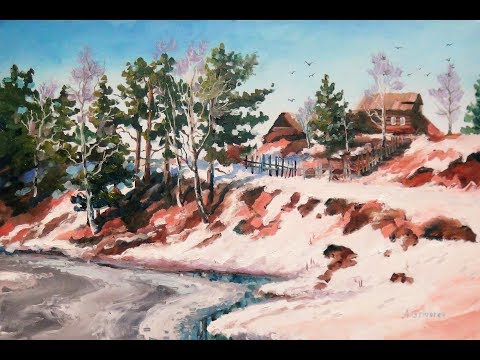 Видео: 🔝 ХуДоЖнИкИ | Пришла весна | Пейзаж | Картина маслом | Александр Григорьев