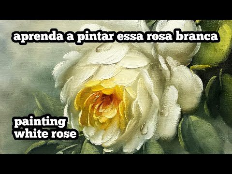 Видео: КАРТИНА МАСЛОМ ШАГ ЗА ШАГОМ / БЕЛАЯ РОЗА