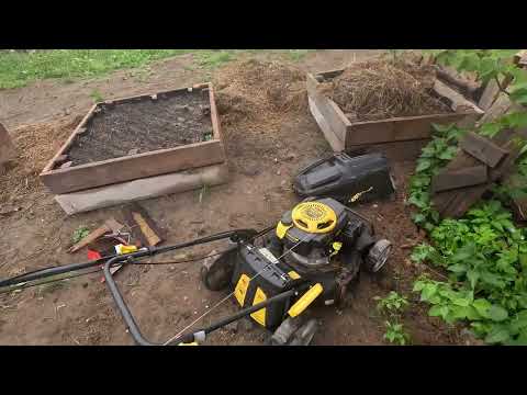 Видео: загородная жизнь грядки пруд газон бани полив туй бесплатно