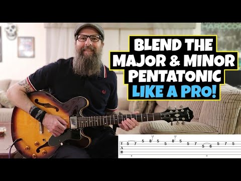 Видео: Смешивайте мажорную и минорную пентатонику в блюзе, как это делают профессионалы!
