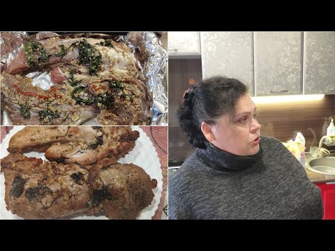 Видео: Маринованная запечённая вырезка) С Мужем в магазины)  Вкусный ужин) Что купили)