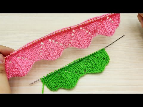 Видео: КАЙМА, КРАЙ СПИЦАМИ ИЛИ КАК КРАСИВО НАЧАТЬ ИЗДЕЛИЕ / Кайма спицами / Ажурная кайма спицами