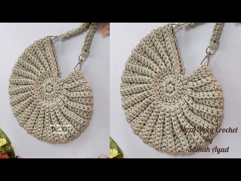 Видео: Вязаная крючком сумка-ракушка. Сделай её сама, просто и легко.