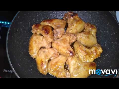 Видео: Куриные крылышки на сковороде