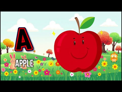 Видео: Песенка про алфавит для детей | A как Apple | Песенка про алфавит с красочными анимациями для мал...