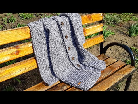 Видео: Мужской кардиган.  Кардиганище!  Кардиган Пальтович:)