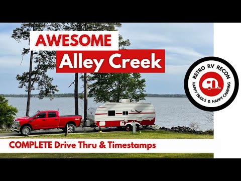 Видео: Кемпинг для автодомов в кемпинге Alley Creek Camp на озере О’зе-Пайнс, Техас