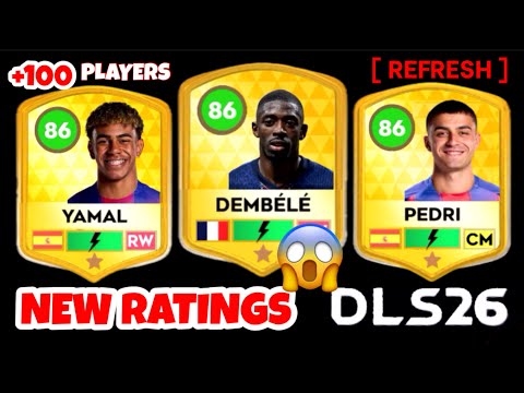 Видео: DLS 26 | 😱 НОВЫЕ РЕЙТИНГИ ИГРОКОВ В DLS 26 [ОБНОВЛЕНИЕ] 🔥 С участием Месси, Роналду, Ямала…