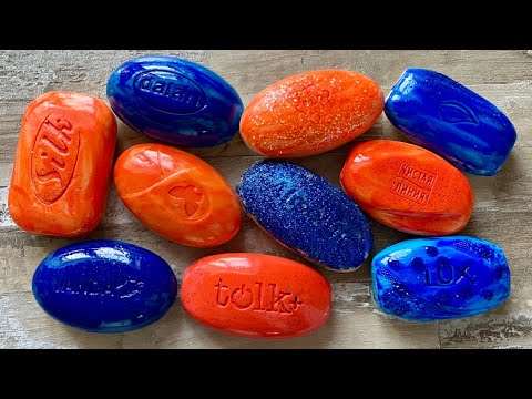 Видео: ASMR SOAP| Cutting colored soaр | Soap Carving| Резка крашенного мыла