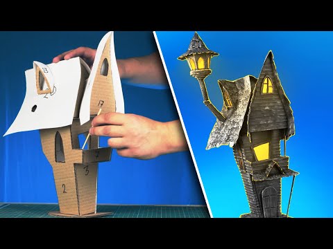 Видео: DIY Дом Джека Скеллингтона Из Картона | Кошмар Перед Рождеством