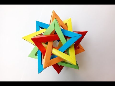 Видео: 🤦‍♂️Пять тетраэдров оригами (Thomas Hull), Five Origami tetrahedrons