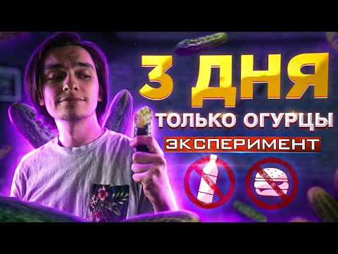 Видео: ЧТО БУДЕТ ЕСЛИ 3 ДНЯ ЕСТЬ ОГУРЦЫ ВМЕСТО ЕДЫ И ВОДЫ? | Эксперимент, проверил на себе